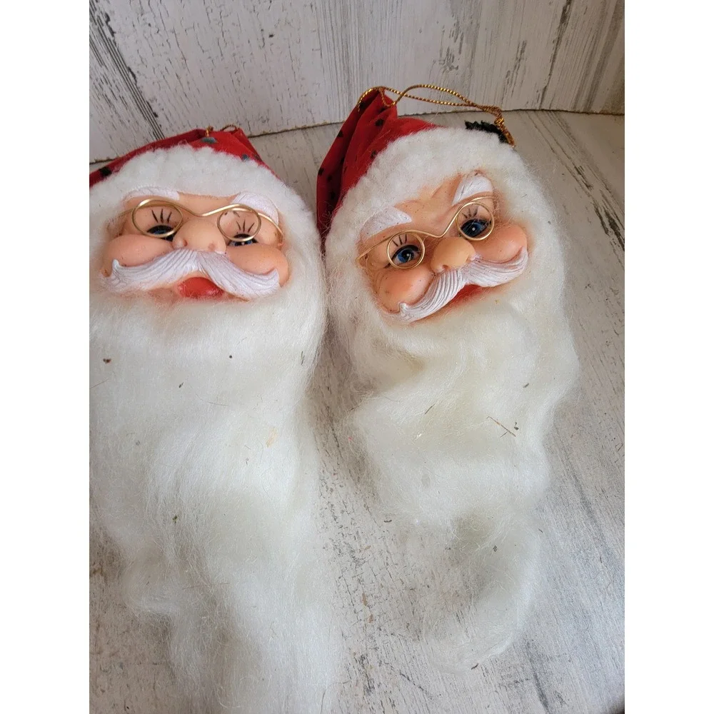 Vintage rustic Santa Claus beard set ornament unique home decor figure